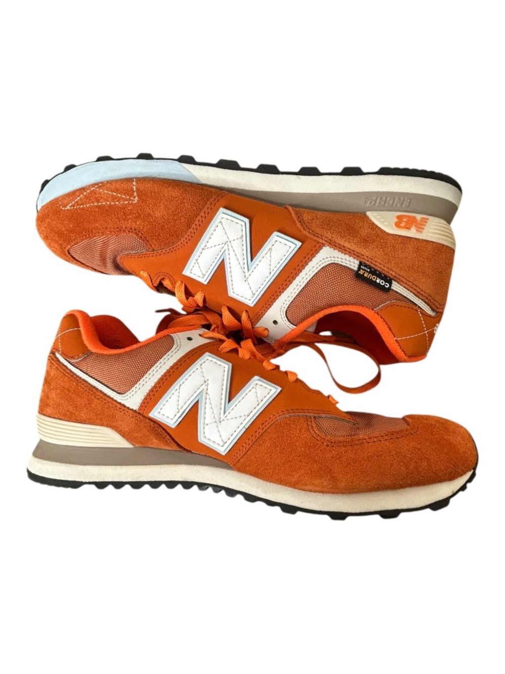 New Balance 574 V2 Cordura Sneakers In Rust Morning Fog Mens 11